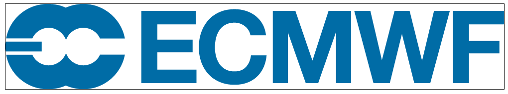 Blue text on a white background reading 'ECMWF'. European Centre for Medium-Range Weather Forecasts (ECMWF) logo.