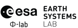 Black text on a white background reading 'EARTH SYSTEMS LAB'. European Space Agency (ESA) Earth Systems Lab (ESL) logo.