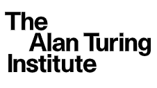 Black text on a white background reading 'The Alan Turing Institute'. Alan Turing Institute logo.